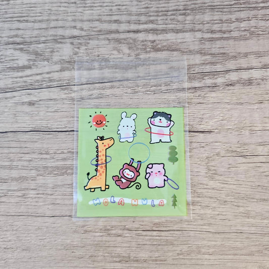 圖案(動物/花花/恐龍)黏貼食品包裝袋 - 45-50個 Transparent Plastic Bag - 45-50 pcs