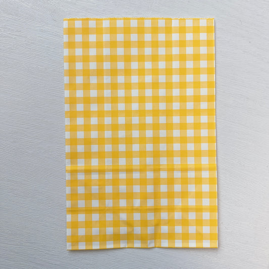 卡通(淺紫/黃格仔)包裝紙袋 (15*23*8cm) - 5個 Cartoon Paper Bag (15*23*8cm) - 5pcs