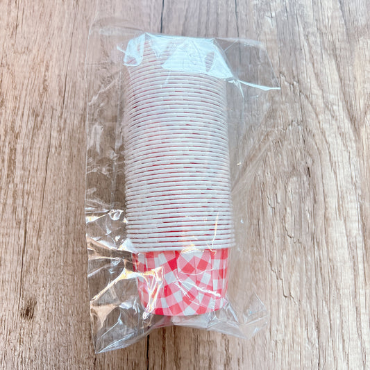 蛋糕紙杯 (紅/綠格子45-50個) Cupcake Paper Mold (Red/Green Grids) 45-50 pcs