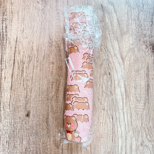 蛋糕紙杯 (粉紅底奶茶小熊 45-50個) Cupcake Paper Mold (Pink / Bear with Milk Tea) 45-50 pcs