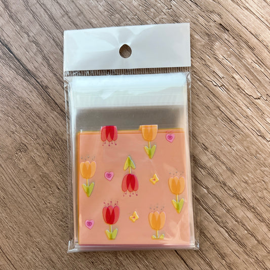 圖案(動物/花花/恐龍)黏貼食品包裝袋 - 45-50個 Transparent Plastic Bag - 45-50 pcs