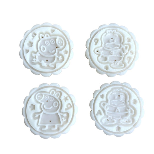 卡通月餅模具 - Peppa Pig/AP鴨 4片裝 (50克) Mooncake Mold (50g)
