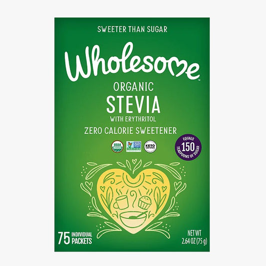 Wholesome 有機甜菊糖 - 含赤藻糖醇 (1克x75小包) Wholesome Organic Stevia with Erythritol (1gx75 packs)