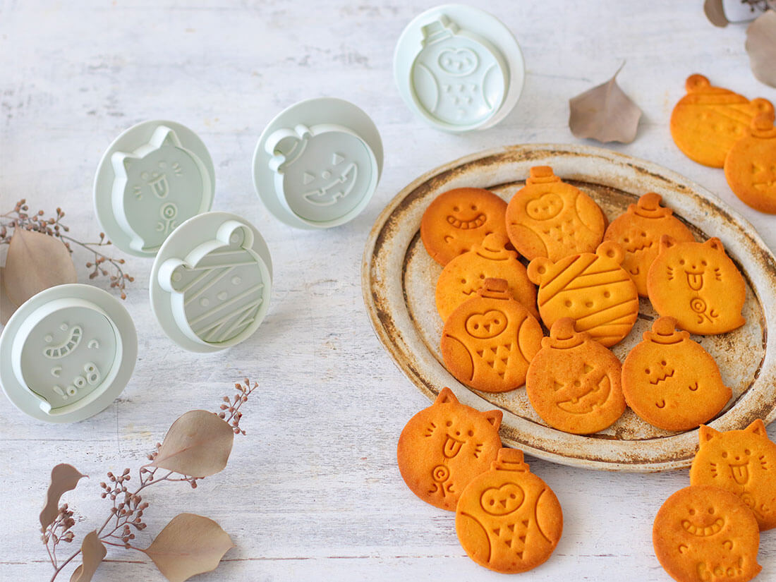 日本直送COTTA 卡通按壓式曲奇模具套裝 (萬聖節木乃伊3件) COTTA Cookie Mold (Halloween)