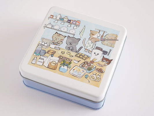 [日本直送] 日本製可愛小貓鐵罐/鐵盒 - 烘焙包裝/送禮 [Made in Japan]  Cat Packaing Tin Box [不設送貨 可到門市購買]