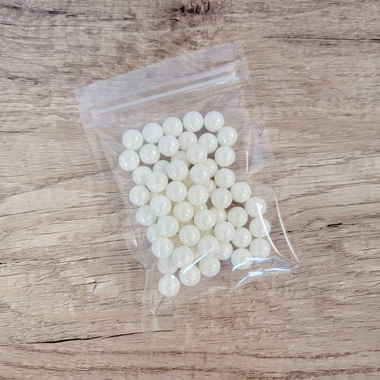 珍珠糖珠- 白色/彩色 (50克) Sugar Decoration - White / Colored Pearl (50g)