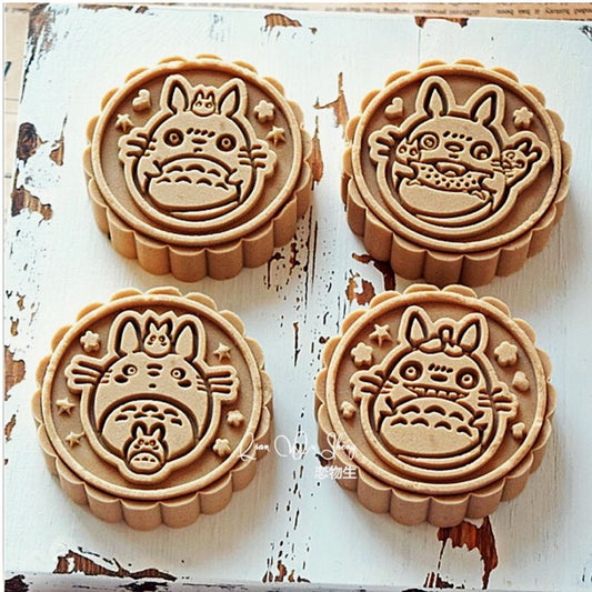 卡通月餅模具 - 龍貓 4片裝 (50克) Mooncake Mold (50g)