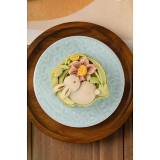 月餅模具 - 兔子蓮花1片裝 (75克)	Mooncake Mold (75g)
