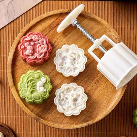 月餅模具 - 小兔賞月2片裝 (75克)	Mooncake Mold (75g)