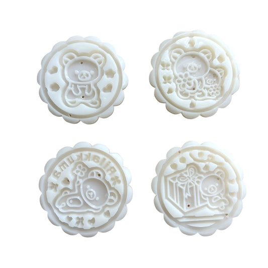 卡通月餅模具 - 鬆弛熊 4片裝 (50克) Mooncake Mold (50g)