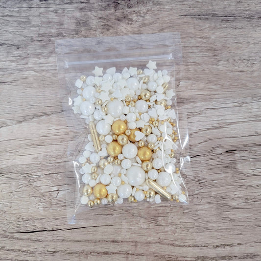 裝飾糖珠 - 金/銅/白 (50克) Sugar Decoration - Golden/Copper/White (50g)