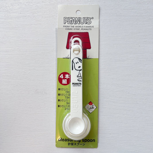 [日本製] 史努比Snoopy膠量匙 (4件裝) Japan Plastic Measuring Spoons - Snoopy (4 pcs)