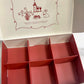 月餅包裝盒 - 酒紅色兔子圖鴉 (長方 24x16.2x6cm) Mooncake Packaging Box - Red rabbit drawing (24x16.2x6cm)