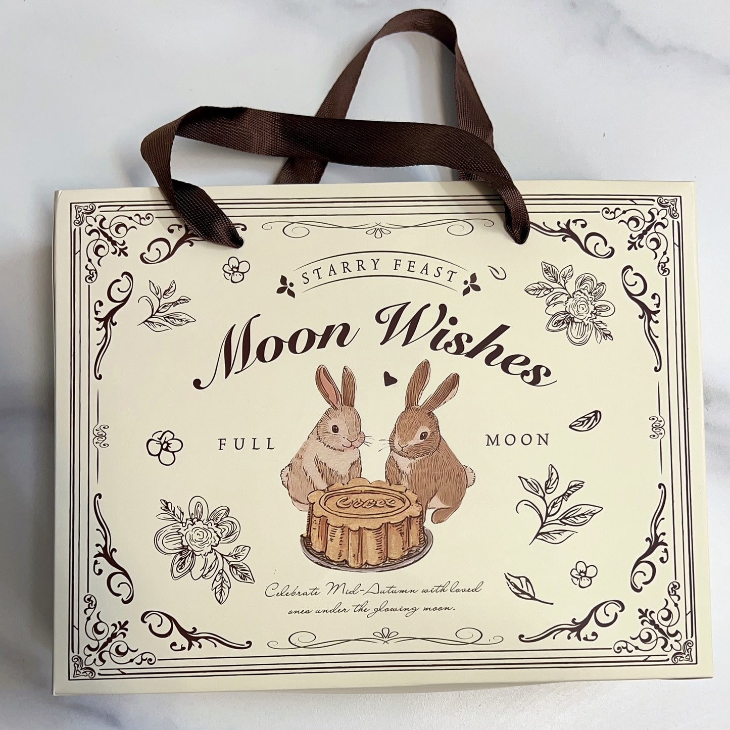 月餅包裝盒 - 白色兔子月餅 (長方 26.5x20.5x5.5cm) Mooncake Packaging Box - White rabbit mooncake (26.5x20.5x5.5cm)