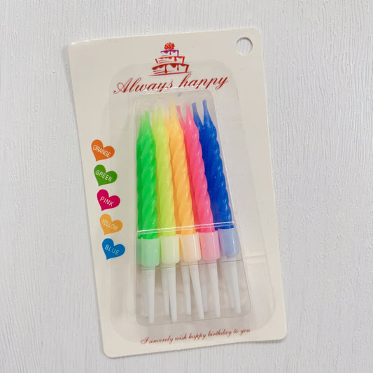 蠟燭 - 彩色10支裝 Candle - Rainbow (10 pcs)