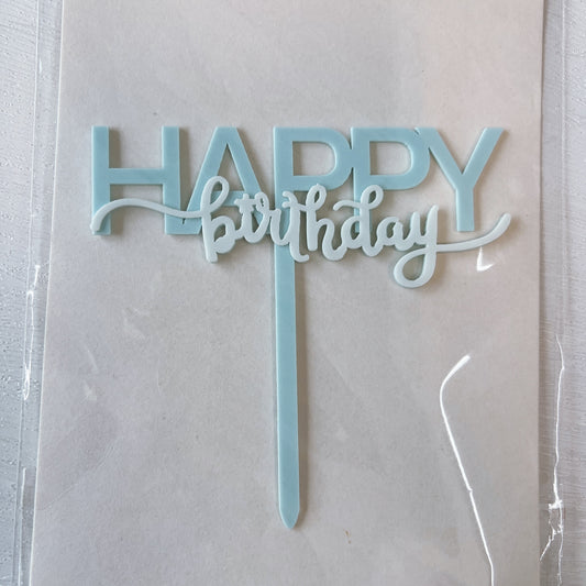 蛋糕祝福插牌 (EY/EZ-生日快樂) Cake Topper (EY/EZ-Happy Birthday)