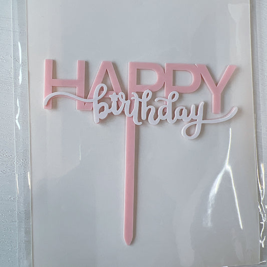 蛋糕祝福插牌 (EY/EZ-生日快樂) Cake Topper (EY/EZ-Happy Birthday)