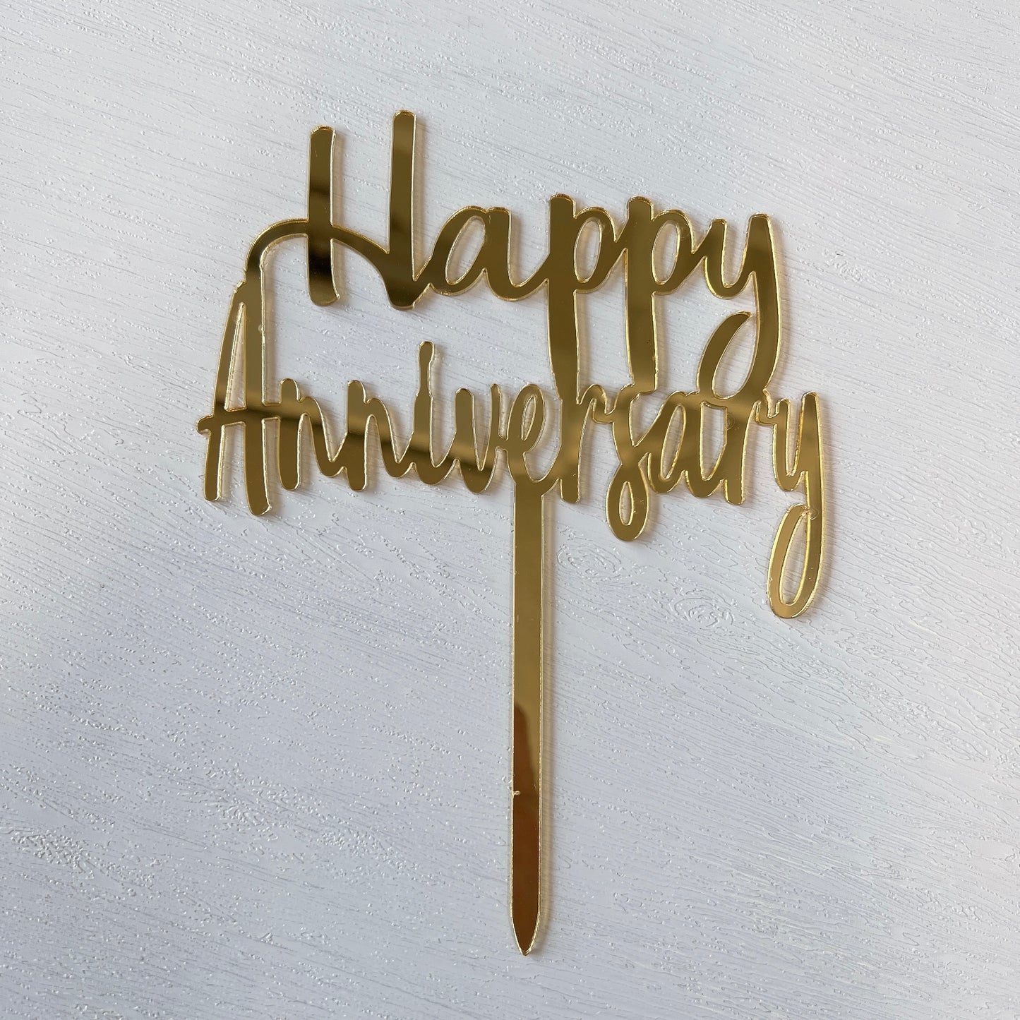 蛋糕祝福插牌 (BR-情人) Cake Topper (BR-Happy Anniversary)