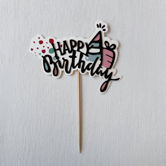 蛋糕祝福插牌 (BZ-生日快樂) Cake Topper (BZ-Happy Birthday)