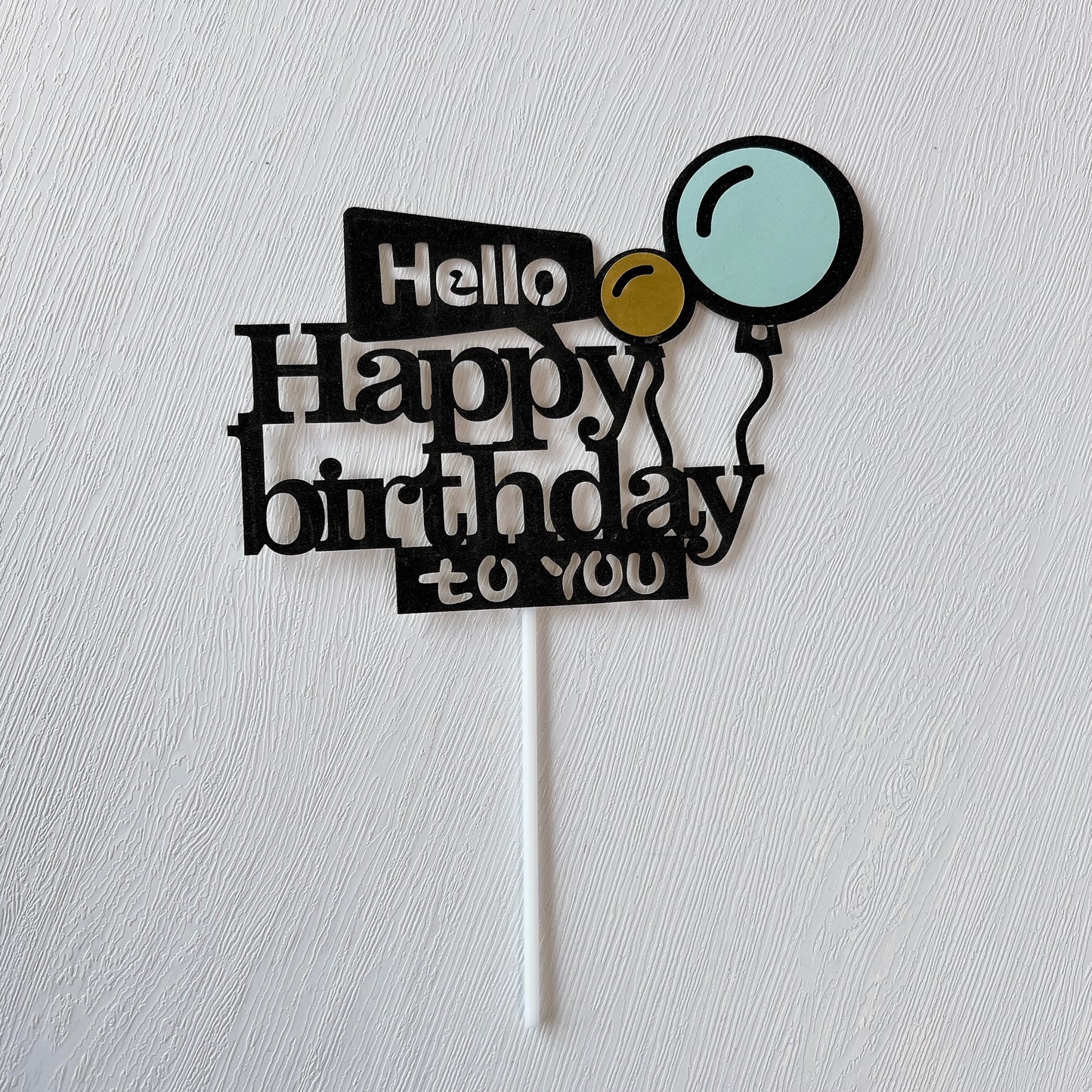 蛋糕祝福插牌 (X-生日快樂) Cake Topper (X-Happy Birthday)