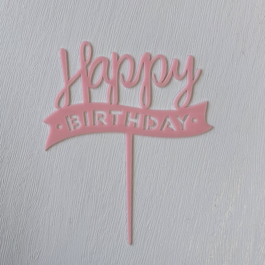 蛋糕祝福插牌 (Q-生日快樂) Cake Topper (Q-Happy Birthday)