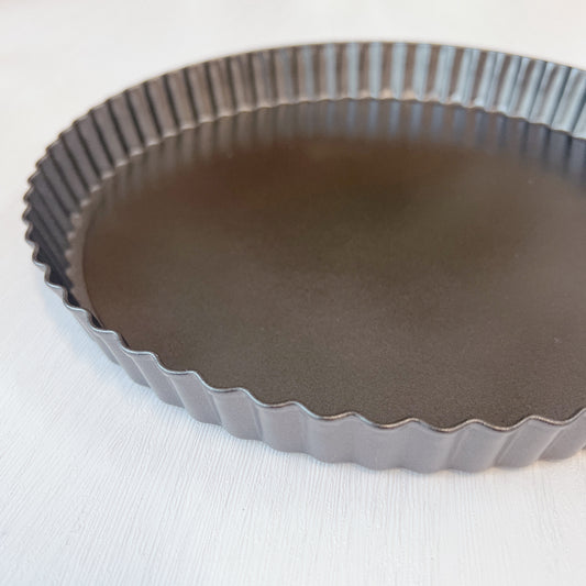 活底圓形花邊批模/撻模 (直徑10吋 高約3cm) Removable Round Tart Mould (10" x H 3cm)