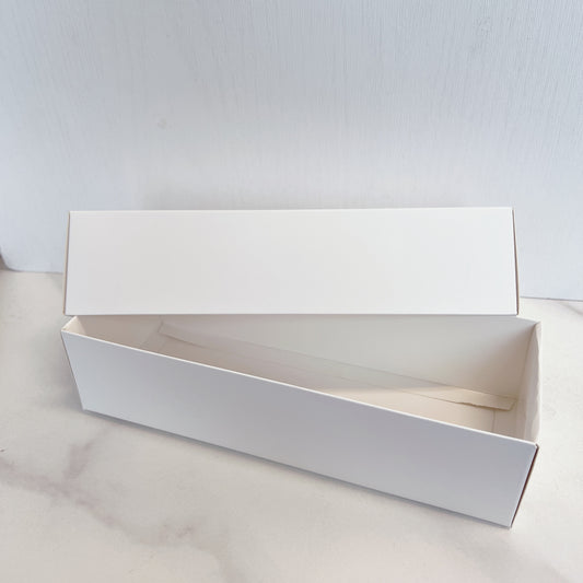 天地蓋長形蛋糕盒 - 白色 (25x9.5x6cm) Cake Box (White/25x9.5x6cm) [不設送貨 可到門市購買]