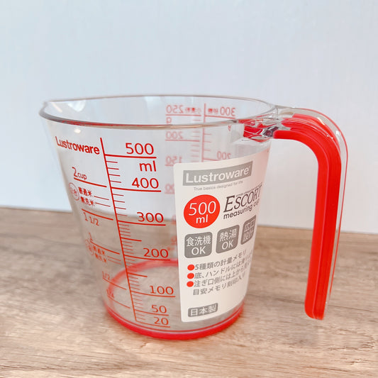 [日本直送] Lustroware量杯 - 耐熱100度 (500毫升) [Made in Japan] Lustroware Measuring Cup - Heat Resistant up to 100 Degree (500ml)