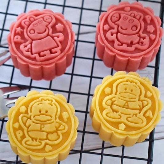 卡通月餅模具 - Peppa Pig/AP鴨 4片裝 (50克) Mooncake Mold (50g)