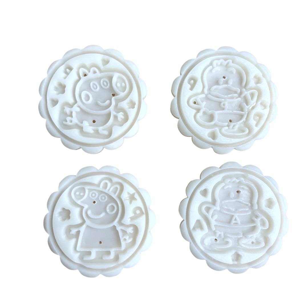 卡通月餅模具 - Peppa Pig/AP鴨 4片裝 (50克) Mooncake Mold (50g)