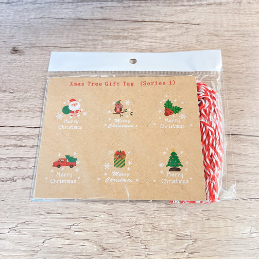 聖誕系列裝飾吊牌 連繩 (5張) Christmas Decoration Hang Tag with Rope (5 pcs)