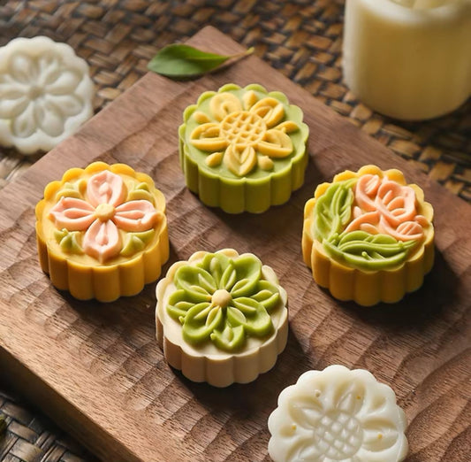 月餅模具 - 迷你花兒4片裝 (30克) Mini Mooncake Mold (30g)