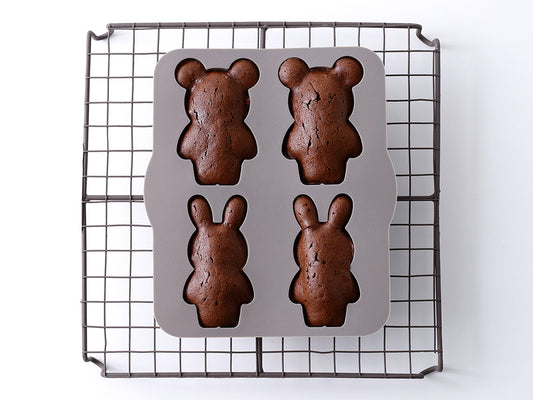 日本直送COTTA蛋糕/朱古力矽膠模 - 小熊和小兔 COTTA Cake/Chocolate Silicone Mould - Bear and Rabbit