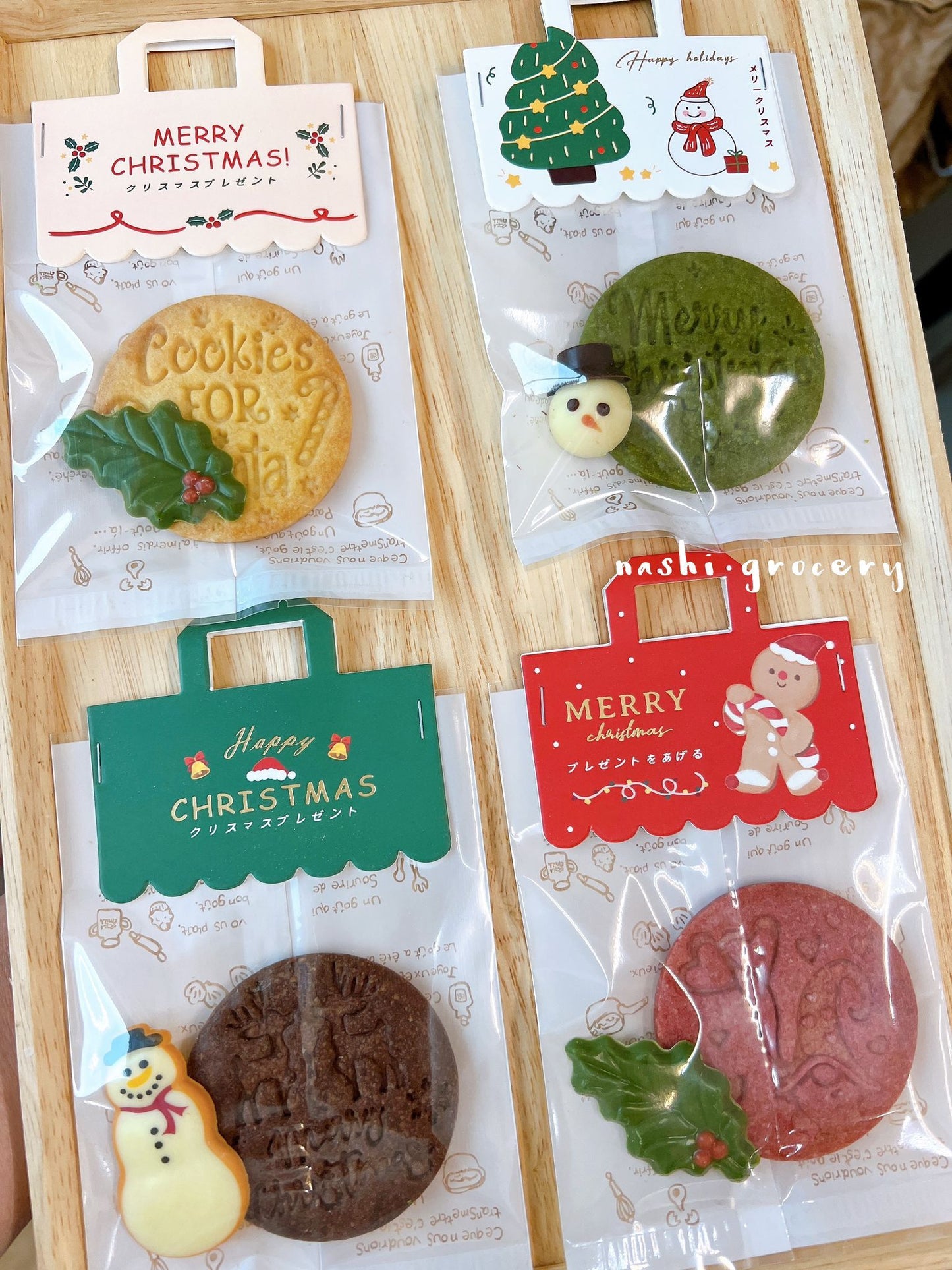 聖誕包裝袋卡頭連白色包裝袋 (10套) Christmas Bag Decoration (10 sets)