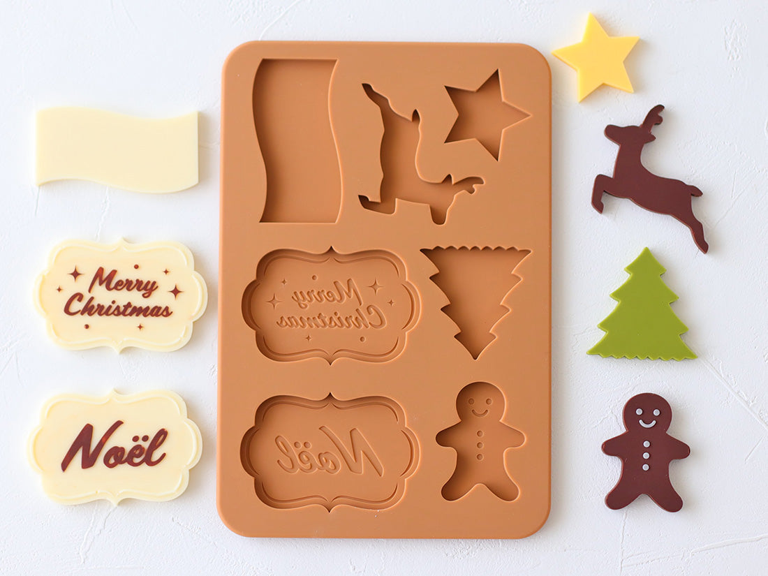 日本直送COTTA聖誕朱古力牌矽膠模 COTTA Chocolate Silicone Mould - Christmas Chocolate Plague