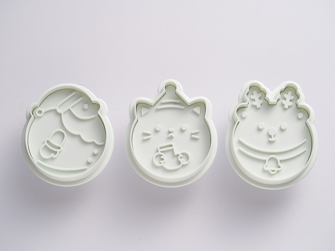 日本直送COTTA 卡通按壓式曲奇模具套裝 (聖誕節3件) COTTA Cookie Mold (Christmas 3pcs)