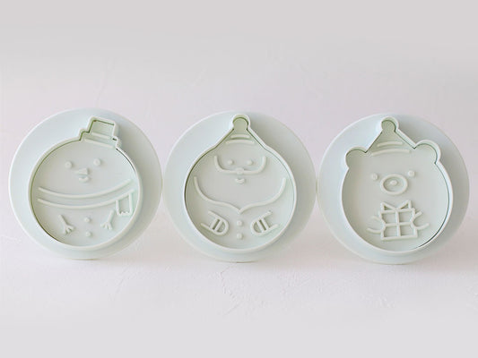 日本直送COTTA 卡通按壓式曲奇模具套裝 (聖誕節3件) COTTA Cookie Mold (Christmas 3pcs)