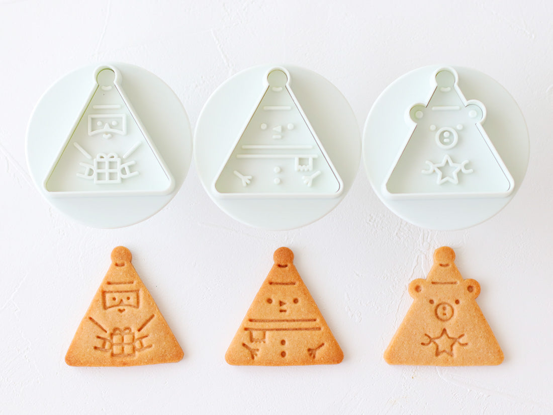 日本直送COTTA 卡通按壓式曲奇模具套裝 (聖誕節3件) COTTA Cookie Mold (Christmas 3pcs)