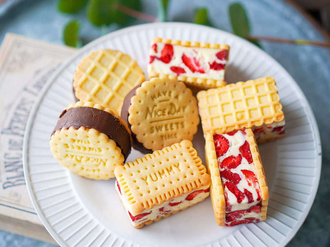 [日本直送] COTTA 卡通按壓式曲奇模具套裝 (波浪邊方形圓形4件) COTTA Cookie Mold (Wavy Edged Rectangular/Round Shape Cutter)