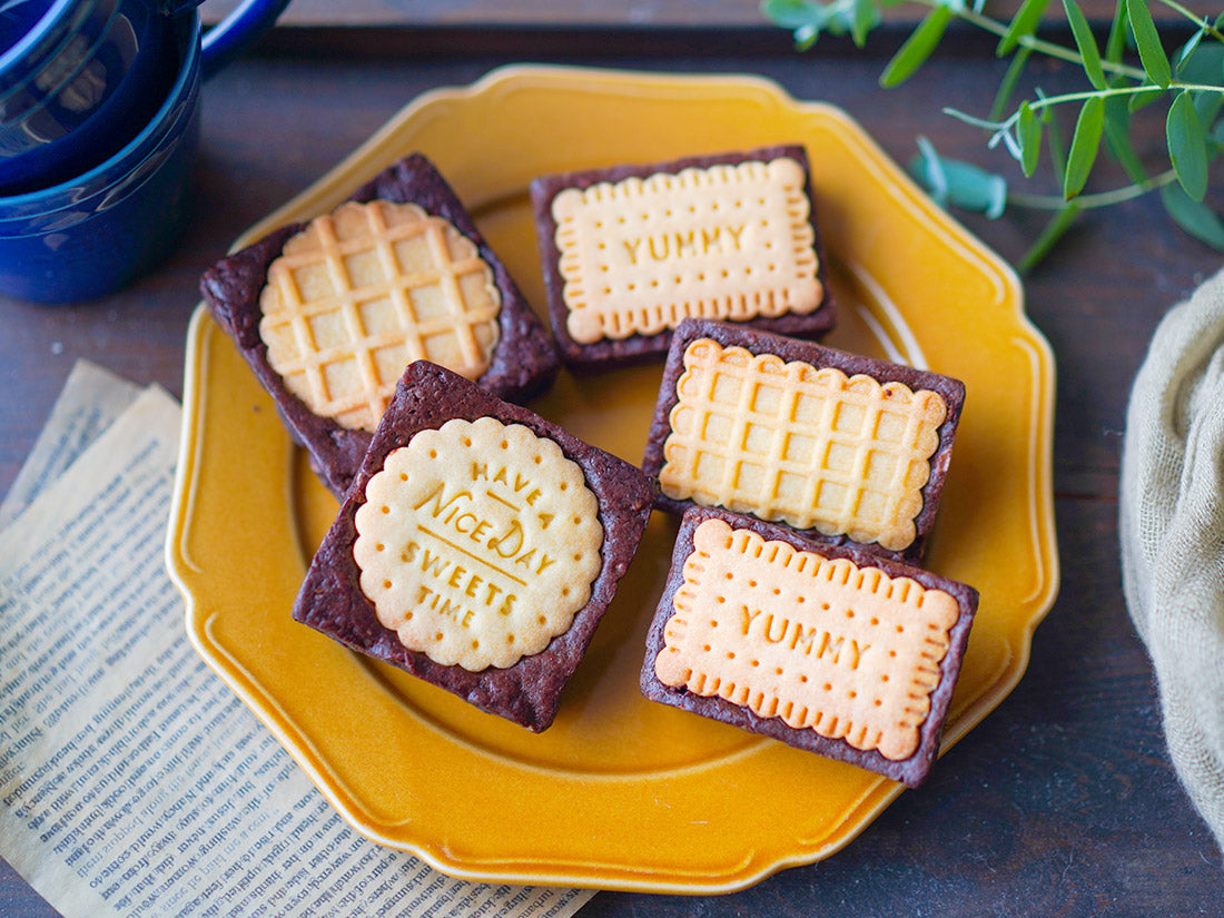 [日本直送] COTTA 卡通按壓式曲奇模具套裝 (波浪邊方形圓形4件) COTTA Cookie Mold (Wavy Edged Rectangular/Round Shape Cutter)