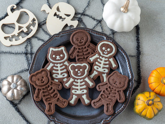 日本直送COTTA 卡通按壓式曲奇模具套裝 (萬聖節骷髏骨3件) COTTA Cookie Mold (Halloween)