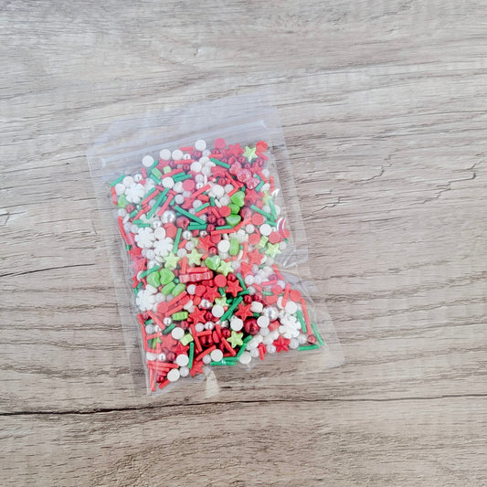 裝飾糖珠 - 紅/白/綠 (50克) Sugar Decoration - Red/White/Green (50g)