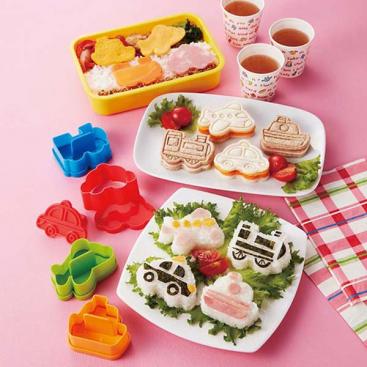 日本直送Torune曲奇模具/三文治模具/便當造型工具 (交通工具4件) Japan Cookies & Sandwich Mold/Bento Accessories (Transportation - 4 pcs)