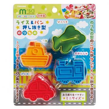 日本直送Torune曲奇模具/三文治模具/便當造型工具 (交通工具4件) Japan Cookies & Sandwich Mold/Bento Accessories (Transportation - 4 pcs)