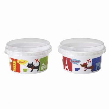 日本直送Torune膠杯連蓋 (6個) - 旅遊貓狗 Japan Plastic Cup with Lid (6 pcs) - Travelling Cat & Dog