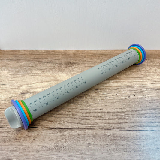 可調節厚度矽膠擀麵棍 - 大 Adjustable Silicone Rolling Pin - Big