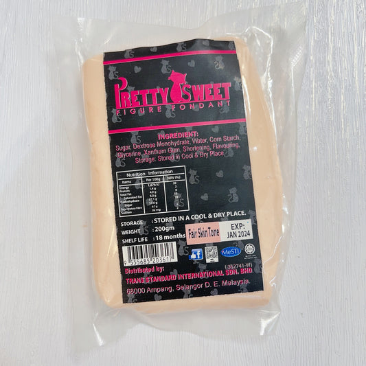 Pretty Sweet硬翻糖/糖膏 - 皮膚色/肉色 (200克)  Pretty Sweet Figure Fondant - Fair Skin Tone (200g)