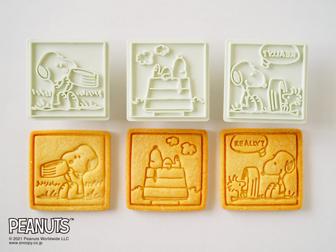 日本直送COTTA卡通按壓式曲奇模具套裝 (Snoopy 3件) COTTA Cookie Mold (Snoopy)