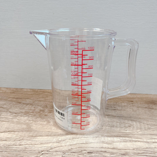 三能PC塑膠量杯 (1000毫升) Sanneng PC Plastic Measuring Cup (1000ml)